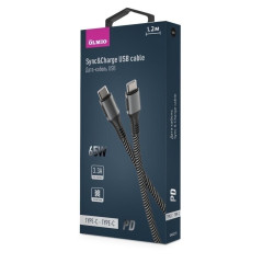 Кабель USB 3.0 Type C - Type C 1.2 м 3.3A Olmio черный