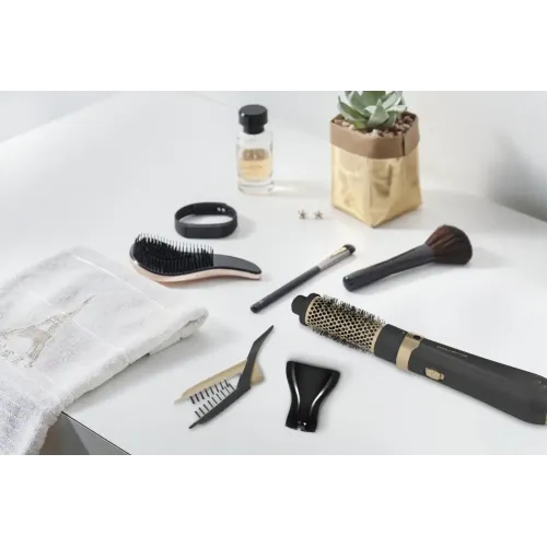 Фен-расческа Rowenta Hot Air Brush CF7826F0 черная/золотая