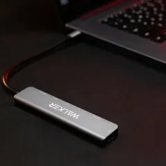 Коммутатор USB 2.0 WALKER WHUB-71 серый