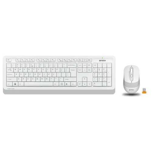 Клавиатура + Мышь A4 Fstyler FG1010 клав:белый/серый мышь:белый/серый USB Multimedia