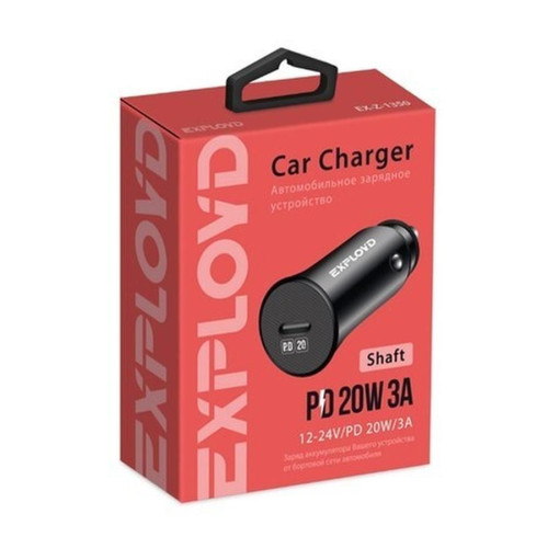 АЗУ EXPLOYD EX-Z-1350 ЗУ/3A/PD/20W/ чёрный