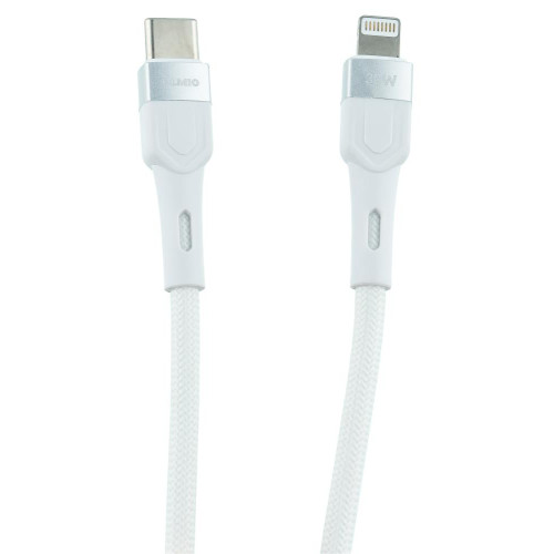 Кабель USB 3.0 Type C - 8pin 1.2 м Olmio 3A 30W PD BOLT белый