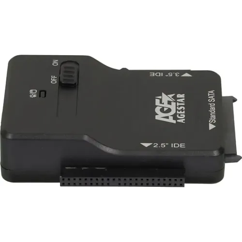 Док станция для HDD AgeStar 3FBCP1 IDE SATA IDE пластик черный 2.5