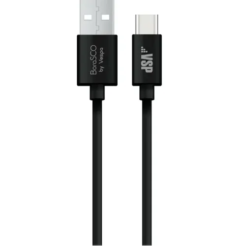 Кабель USB 2.0 A вилка - Type C 2 м Borasco 2А черный