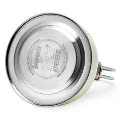 Чайник со свистком TECO TC-126, с дер. ручкой, бежевый, 2,5 л.