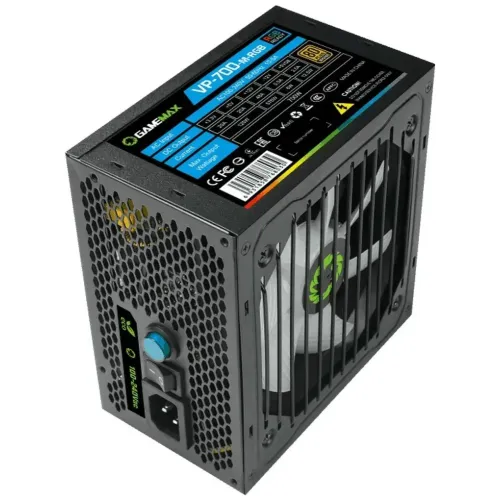 Блок питания GameMax ATX 700W VP-700-RGB 80+, Ultra quiet