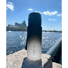 Бутылка для воды спортивная COSMO, черная, 500 мл.