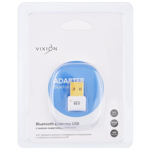 Контроллер Bluetooth Vixion USB 3.0 (BT v5.0) белый