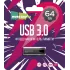 Карта USB3.0 64 GB More Choice MF64m металл Black
