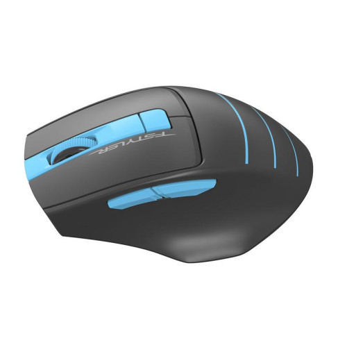 Мышь A4 Fstyler FG30 серый/синий оптическая (2000dpi) беспроводная USB (5but) голубая