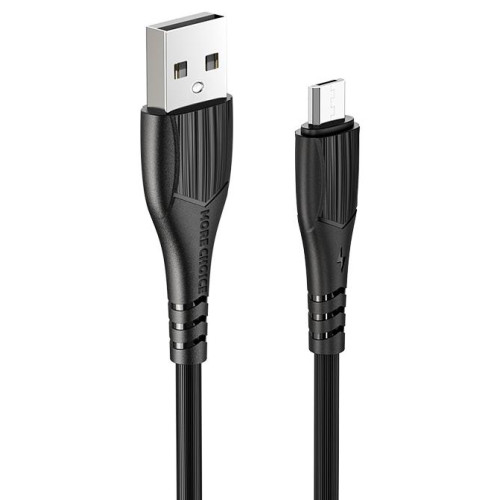 Кабель USB 2.0 A вилка - microUSB 1 м More choice K22m (Black)