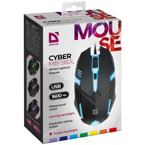 Мышь Defender Cyber MB-560L черный