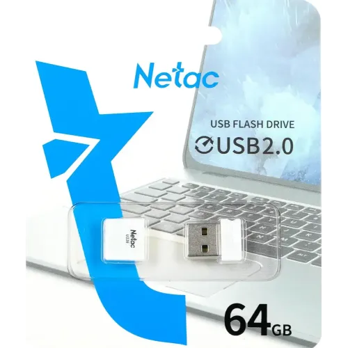 Карта USB2.0 64 GB NETAC U116 NT03U116N-064G-20WH USB2.0 белый
