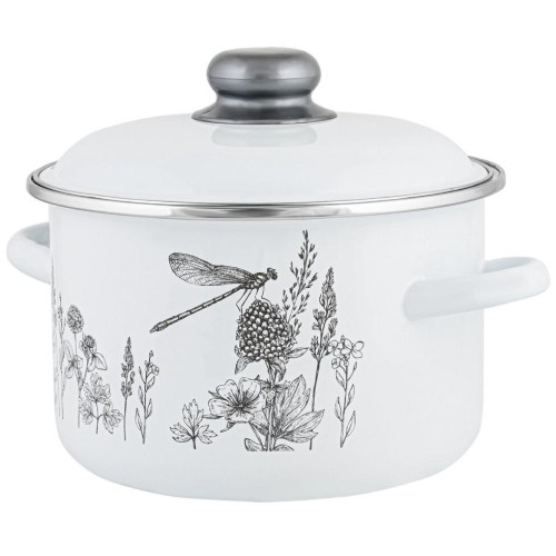 Кастрюля APPETITE Flora-2, эмаль, индукция, 5,5 л (1RD221M)(401804)