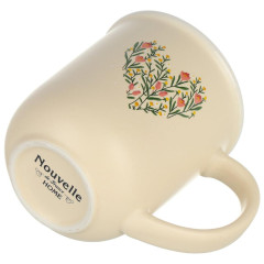 Кружка 410 мл., фарфор, Floristry 1710009-3, бежевая (483411)