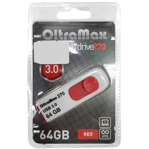 Карта USB3.0 64 GB OLTRAMAX OM-64GB-270 красный