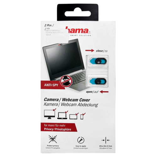 Замок д/ вебкамеры ноутбука Hama 00012333 черный