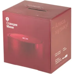 Умная колонка Яндекс.Станция Мини Новая красная (без часов)