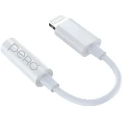 Кабель Lightning - AUX Jack 3.5mm Pero AD13 белый