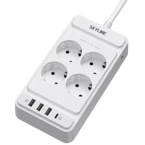 Фильтр сетевой SKYLINE USP-430 3 м с USB зарядкой 