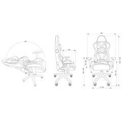 Кресло игровое Cactus CS-CHR-0099BL черный эко.кожа