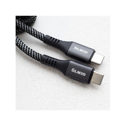 Кабель USB 3.0 Type C - Type C 1.2 м 3.3A Olmio черный