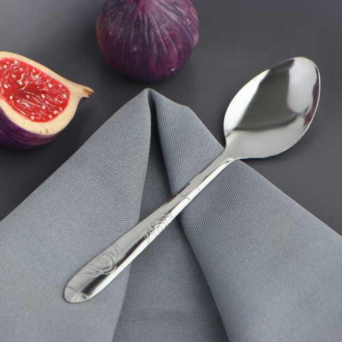 Ложка столовая, набор, «Весна», нерж., h=18 см, 12 пр.(3602653)