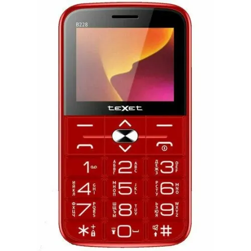 Сотовый телефон TEXET TM-B228 красный