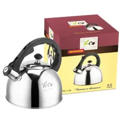 Чайник со свистком TECO TC-112, нерж., 3 л.