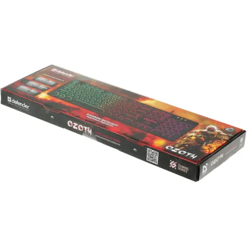 Клавиатура Defender OZOTH GK-106 RU LED черный (45106) (*5)