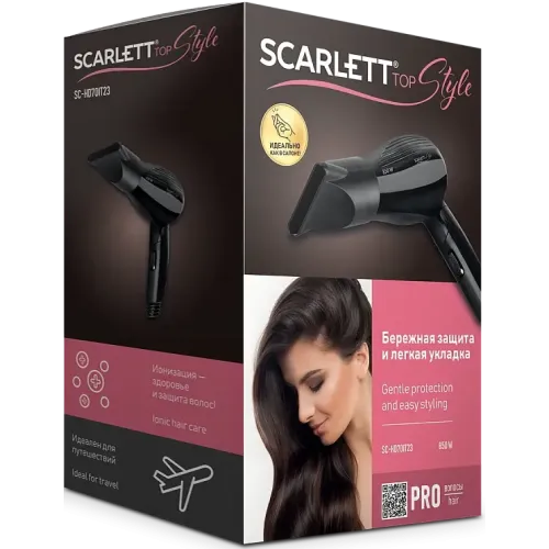 Фен SCARLETT SC-HD70IT23 черный