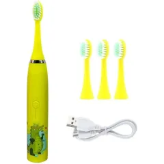 Зубная щетка детская КИТ KTW-3, крокодил, желтый