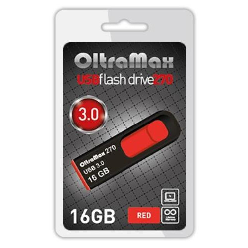 Карта USB2.0 16 GB OLTRAMAX OM-16GB-270-Red 3.0 красный