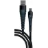 Кабель USB 2.0 A вилка - Type C 1 м Borasco 3А Fishbone усиленный черный