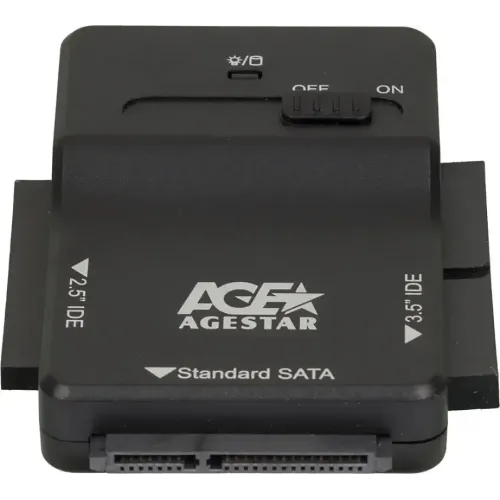 Док станция для HDD AgeStar 3FBCP1 IDE SATA IDE пластик черный 2.5