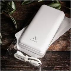 Повербанк 20000 мАч AMFOX APB-520, 2,4A, белый