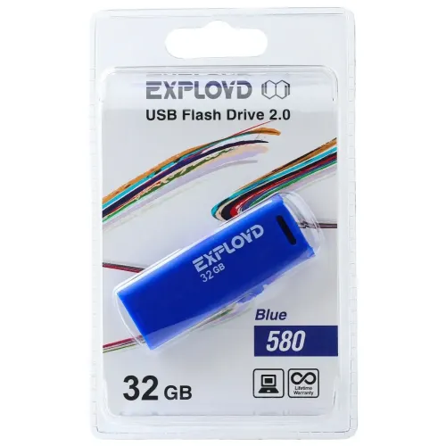 Карта USB2.0 32 GB EXPLOYD 580 синий