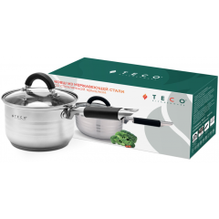 Ковш нерж. TECO, с крышкой, 2,1 л.(TC-S2100-06B)