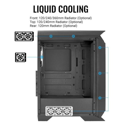 Корпус Aerocool Gladiator Duo-G-BK-v1 черный