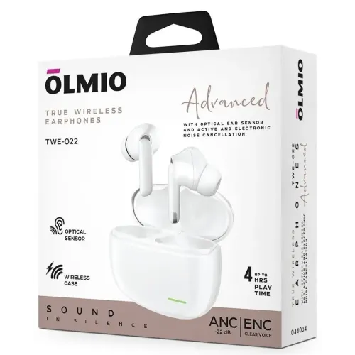 Гарнитура Bluetooth OLMIO TWE-022 белые
