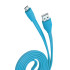 Кабель USB 2.0 A вилка - microUSB 1 м OLMIO 2.1A плоский синий