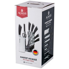 Набор ножей AGNESS 911-502, 8 пр., белый