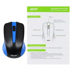 Мышь Acer OMW011 черный/синий