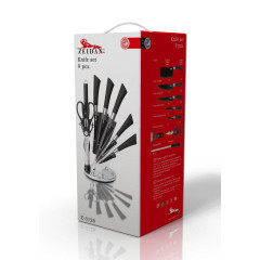Набор ножей ZEIDAN Z-3126, 8 пр., черный