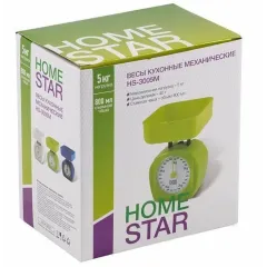 Весы кухонные механические HOMESTAR HS-3005М зеленый