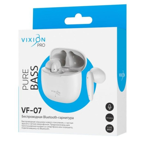 Гарнитура Bluetooth Vixion VF-07 PRO белый