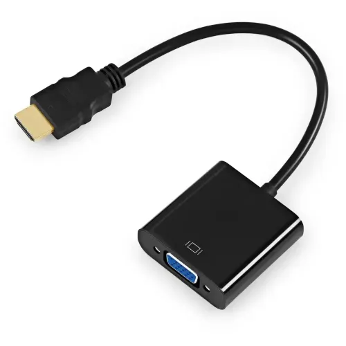 Переходник HDMI - VGA Buro черный HDMI-M-VGA-F-WUSB