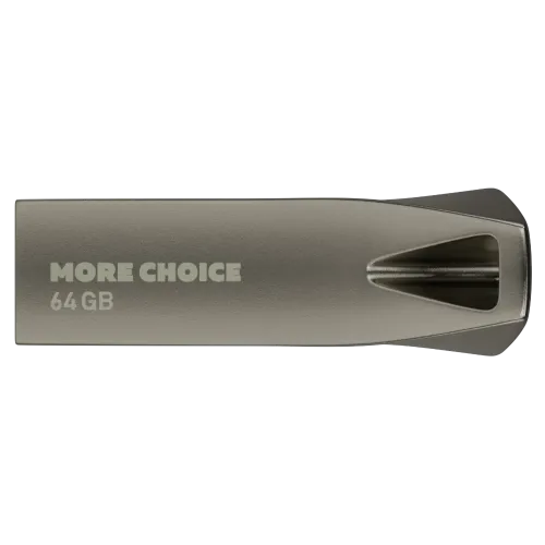 Карта USB3.0 64 GB More Choice MF64m металл Silver