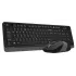 Клавиатура + Мышь A4 Fstyler FG1010  клав:черный/серый мышь:черный/серый USB Multimedia (*7)