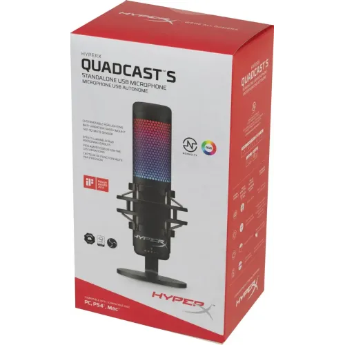 Микрофон компьютерный HyperX Quad Cast S (4P5P7AA) Black